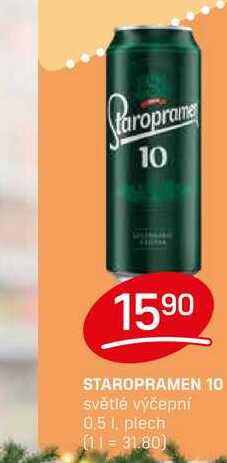 STAROPRAMEN 10 světlé výčepní 0,5l ,plech
