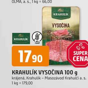 Krahulík Vysočina krájená 100g