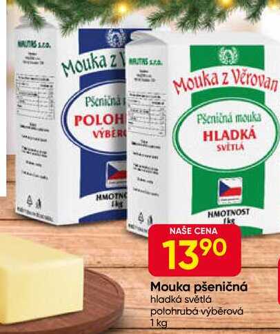 Mouka z Verovan pšeničná hladká, světlá polohrubá výběrová 1 kg 