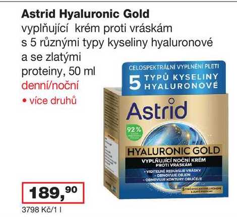 Astrid Hyaluronic Gold 50 ml