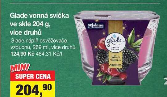 Glade vonná svíčka ve skle 204 g