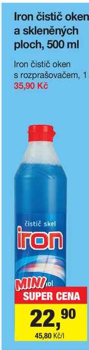 Iron čistič oken a skleněných ploch, 500 ml
