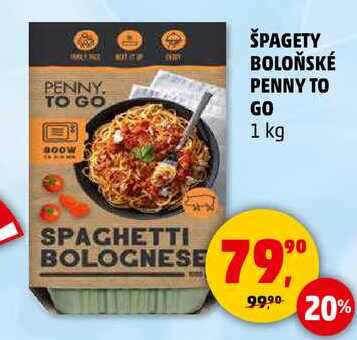 ŠPAGETY BOLOŇSKÉ PENNY TO GO, 1 kg