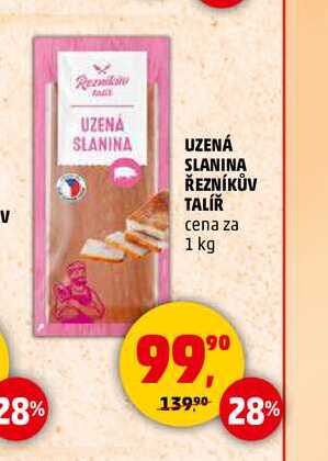 UZENÁ SLANINA ŘEZNÍKŮV TALÍŘ, 1 kg 
