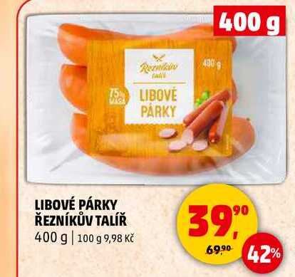 LIBOVÉ PÁRKY ŘEZNÍKŮV TALÍŘ, 400 g