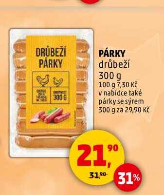 PÁRKY drůbeží, 300 g