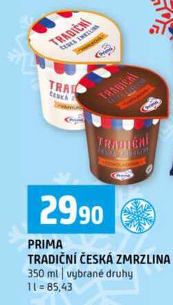 PRIMA TRADIČNÍ ČESKÁ ZMRZLINA 350 ml vybrané druhy 