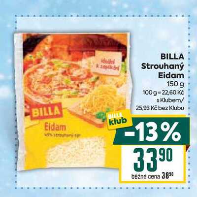 BILLA Strouhaný Eidam 150 g