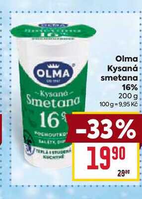 Olma Kysaná smetana 16% 200 g