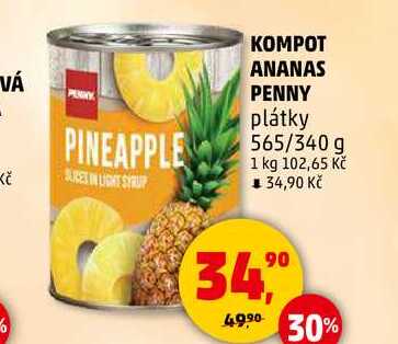 KOMPOT ANANAS PENNY, 565 g