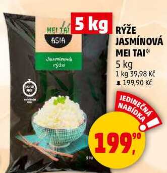 RÝŽE JASMÍNOVÁ MEI TAI, 5 kg