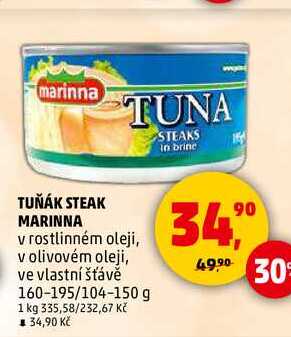 TUŇÁK STEAK MARINNA, 160 g
