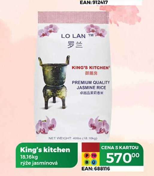 King's kitchen rýže jasmínová 16 - 18 kg 