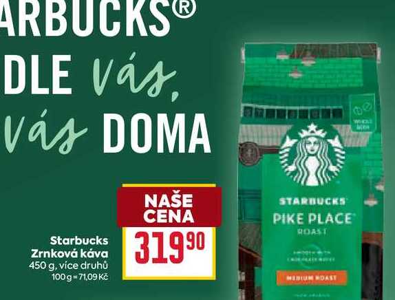 Starbucks Zrnková káva 450 g 