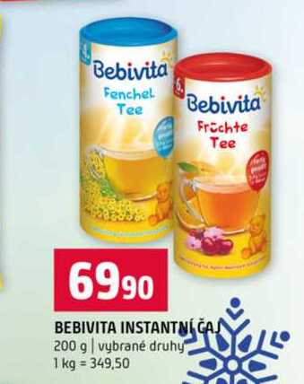 BEBIVITA INSTANTNÍ ČAJ 200 g vybrané druhy