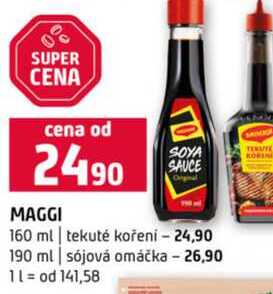 MAGGI 160 ml tekuté koření 190 ml sójová omáčka