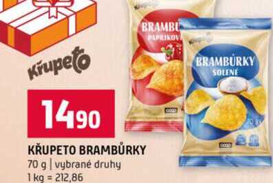 KŘUPETO BRAMBŮRKY 70 g vybrané druhy 