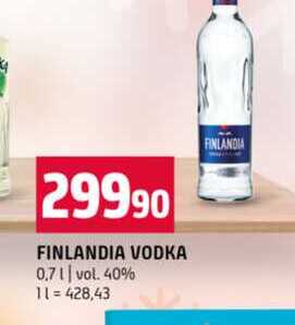 FINLANDIA VODKA 0.7l vol. 40%