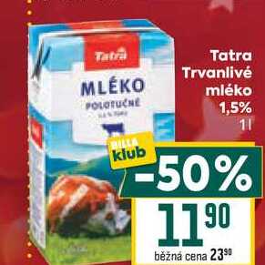 Tatra Trvanlivé mléko 1,5% 1l 