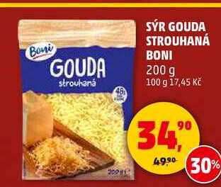 SÝR GOUDA STROUHANÁ BONI, 200 g