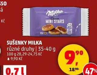 SUŠENKY MILKA, 35-40 g