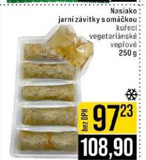 Nasiako jarní závitky s omáčkou kuřecí vegetariánské vepřové 250 g