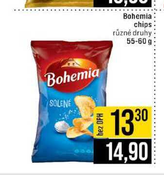 Bohemia chips různé druhy 55-60 g