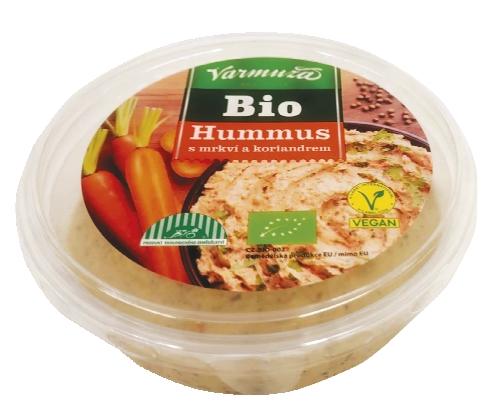 Varmuža BIO Hummus s mrkví a koriandrem, 200 g