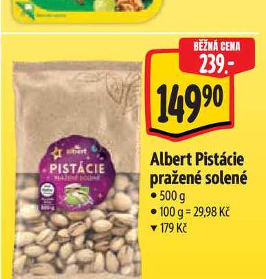 Albert Pistácie pražené solené 500 g
