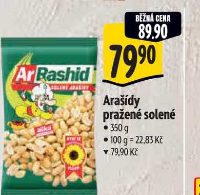   Arašídy pražené solené  350g  