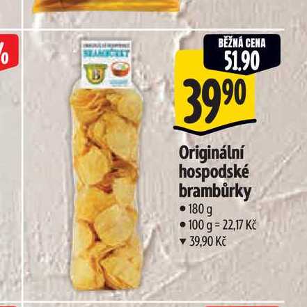 Originální hospodské brambůrky 180 g 