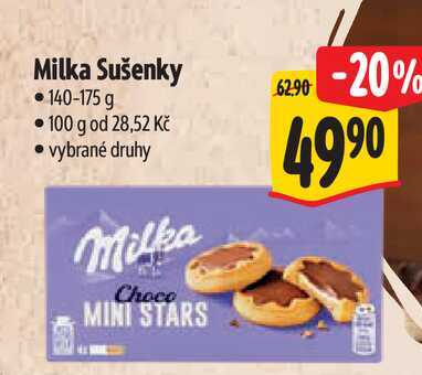 Milka Sušenky 140-175 g