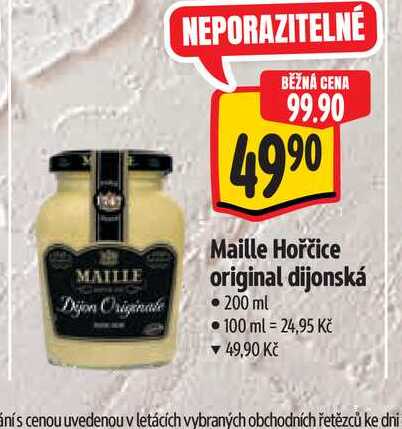   Maille Hořčice original dijonská  200 ml  
