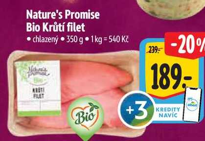 Nature's Promise Bio Krůtí filet, 350 g