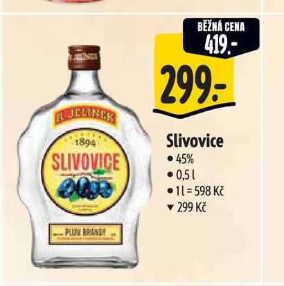   Slivovice 45% 0,5 l