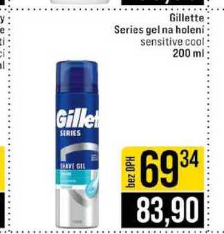 Gillette Series gel na holení sensitive cool 200 ml