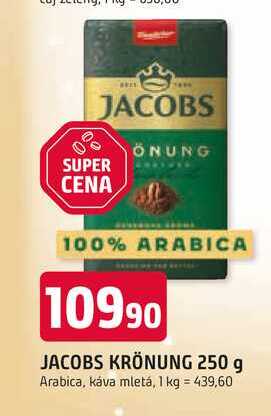 Jacobs Krönung Arabica mletá káva 250g