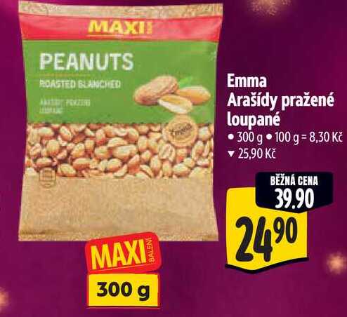   Emma Arašídy pražené loupané 300 g 
