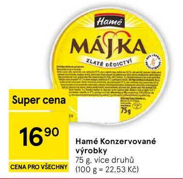 Hamé Konzervované výrobky, 75 g