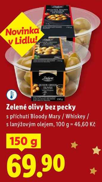 Zelené olivy bez pecky, 150 g