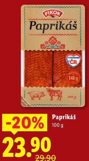 Paprikáš, 100 g