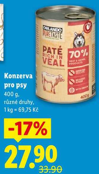 Konzerva pro psy, 400 g