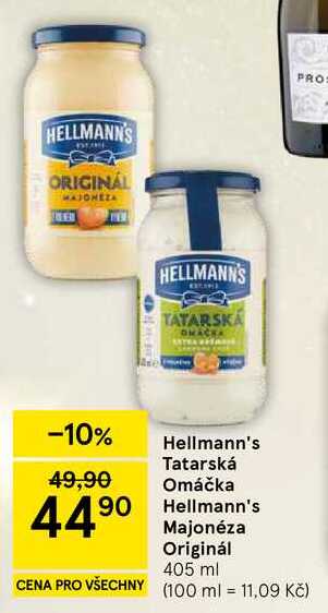 Hellmann's Tatarská Omáčka, 405 ml 