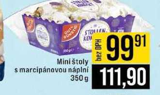 Mini štoly s marcipánovou náplní 350 g 