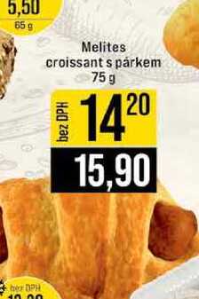 Melites croissant s párkem 75 g  
