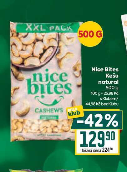 Nice Bites Kešu natural 500 g