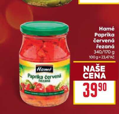 Hamé Paprika červená řezaná 340/170 g 