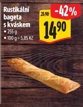 Rustikální bageta s kváskem, 255 g