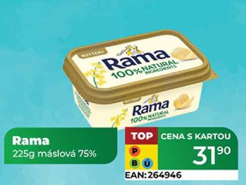 Rama 225g máslová 75%  v akci