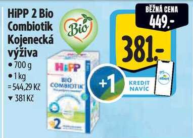 HiPP 2 Bio Combiotik Bic Kojenecká výživa, 700 g